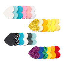 12Pz Cuore Paillettes Colorate Fashion