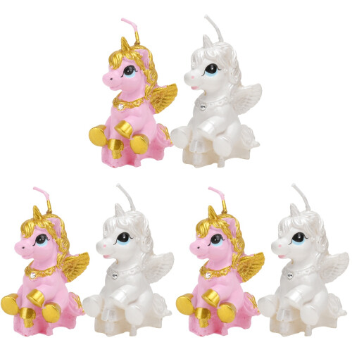6Pz Compleanno Unicorno, E Eleganti Per Torte 1