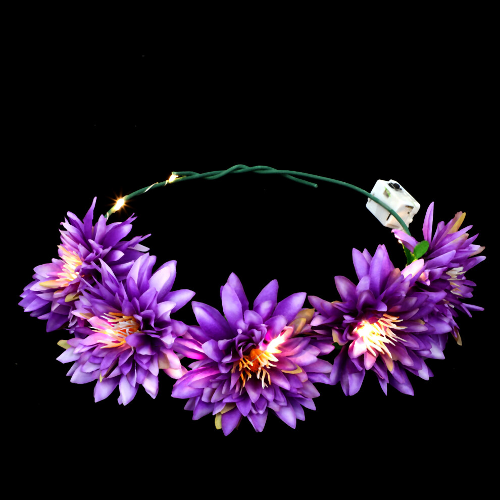 2Pz Fascia Viola Glow Party In Tessuto Per Feste E Costume-image