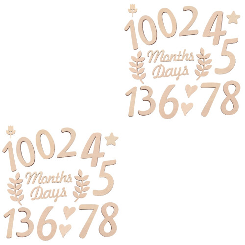 2Set Annuncio Baby Khaki Milestone Decorativi 2