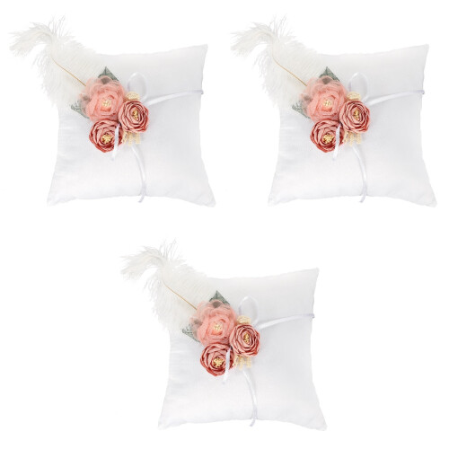 3Pz Matrimonio Bianco E Fiorato Raffinato 2