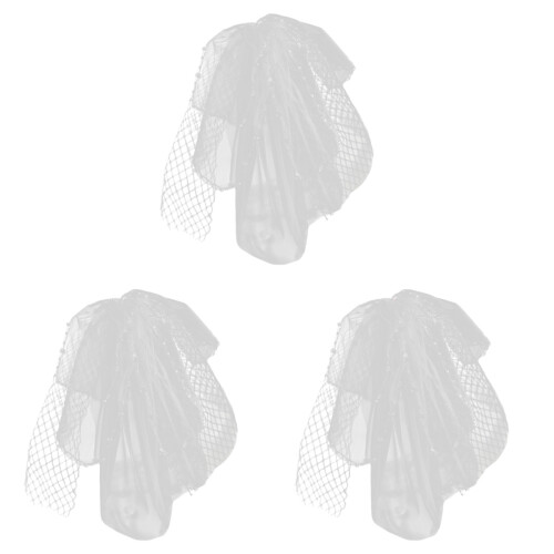 3St Vintage Bruids Hoofdband Net Sluier Bruiloft Accessoire 2