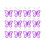 200St Mesh Applique Paars - DIY Craft En Bruiloft Versiering 8