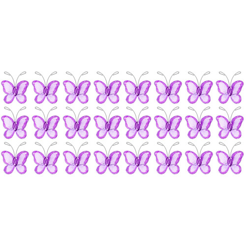 200St Mesh Applique Paars - DIY Craft En Bruiloft Versiering 1