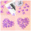 200St Mesh Applique Paars - DIY Craft En Bruiloft Versiering 10