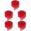5Rolls Safe Red Decorative Ribbon for DIY Crafts and Gift Wrapping 6