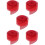 5Rolls Safe Red Decorative Ribbon for DIY Crafts and Gift Wrapping 8