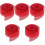 5Rolls Safe Red Decorative Ribbon for DIY Crafts and Gift Wrapping 3