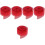 5Rolls Safe Red Decorative Ribbon for DIY Crafts and Gift Wrapping 4