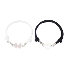 3 Pairs Mother Daughter Cutout Heart Butterfly Bracelets Gifts