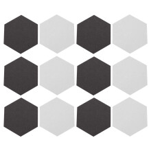 36Szt Czarny Felt Hexagon Memo Board Samoprzylepny Do Ściany