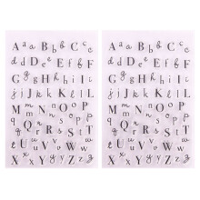 6Szt Clear Stemple Tpr Do Rękodzieła Scrapbooking Czarne Samoprzylepne
