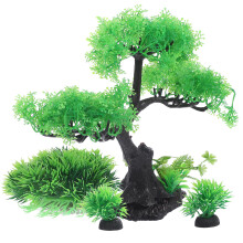1Conjunto Decoração De Plantas De ABS Verde Para