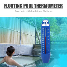 Schwimmendes Pool-Thermometer Wasser-Temperatur - Blau, 17cm