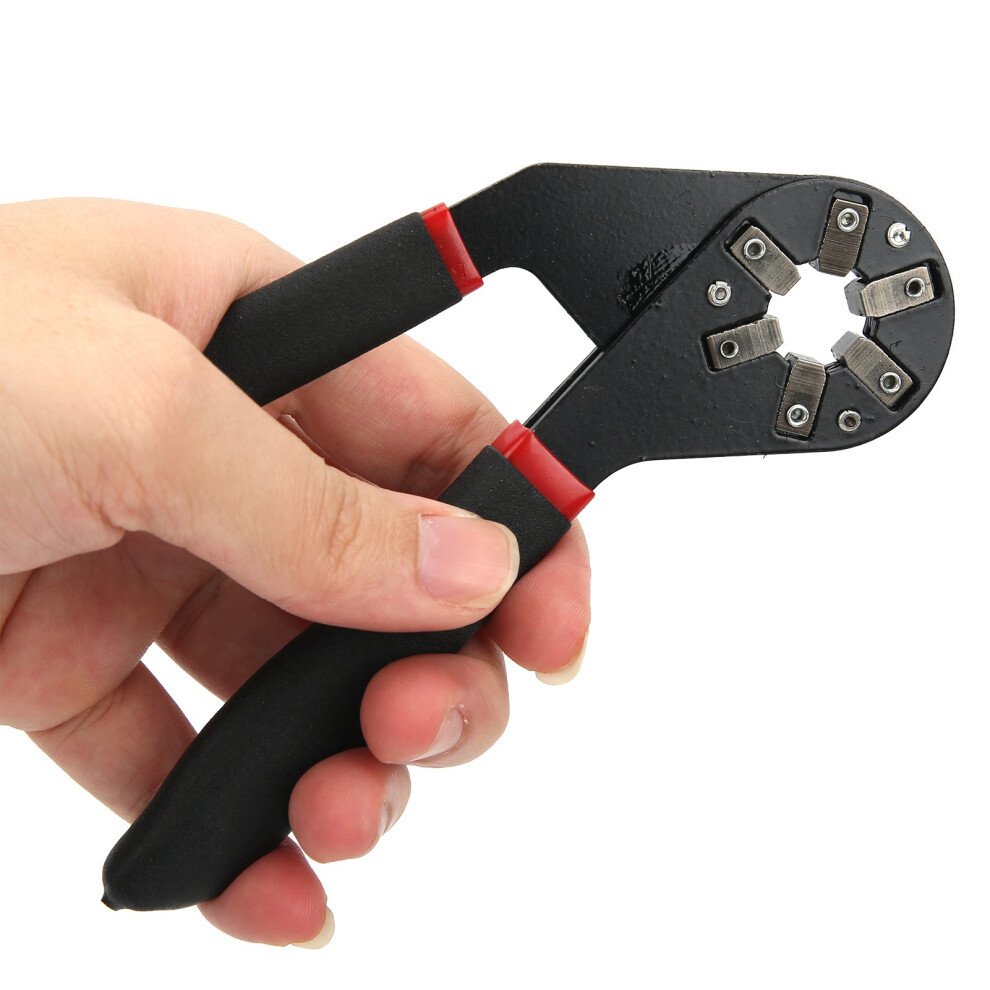 Multifunctional Adjustable Wrench 6In, 45 Steel, Rubber Handle 4671359880955
