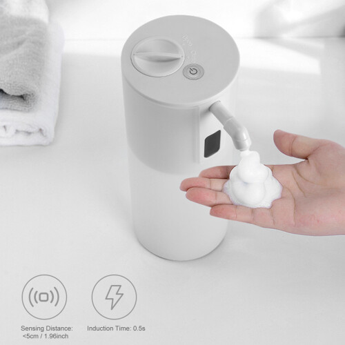 Automatic Infrared Foaming Soap Dispenser 350mL Black White Gray 1