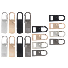 16Pcs Zipper Pull Tab Replacement Set, Zinc Alloy, 2 Sizes & 4 Colors