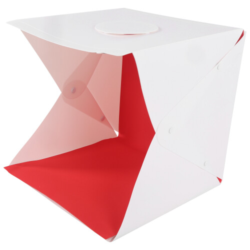 40cm LED Foldable Lightbox with 6 Background Colors, Adjustable Brightness