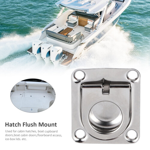 High Strength Stainless Hatch Pull Ring 44x38mm for Yacht Doors 2