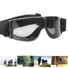 Sturzfeste graue Militärtaktik-Brille, winddichte UV-Goggles 19x6,5 cm