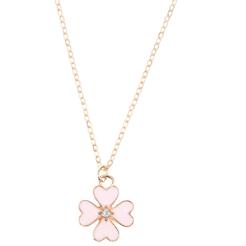 4Stk Halskette Kirschblumen Design Pink Legierung Schmuck