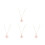 4Stk Halskette Kirschblumen Design Pink Legierung Schmuck 7
