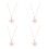 4Stk Halskette Kirschblumen Design Pink Legierung Schmuck 5