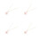 4Stk Halskette Kirschblumen Design Pink Legierung Schmuck 3