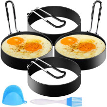Múnla Pancóige, Sraith de 4 Fáinní Uibhe Cruach Dhosmálta, Uirlisí Cócaireachta Neamhghreamaitheacha do Cheapairí Bricfeasta, Saor ó
