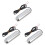 3Stk LED Bootslampe Unterwasser Silber Kompakt 3