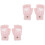 2Paare Kinder Halbfinger Plüsch Winter Rosa Warm 3