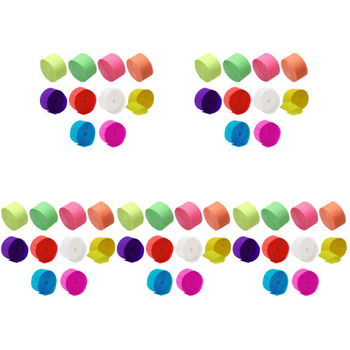 50Stk Krepppapier Streamer Farbenfrohe Party 1