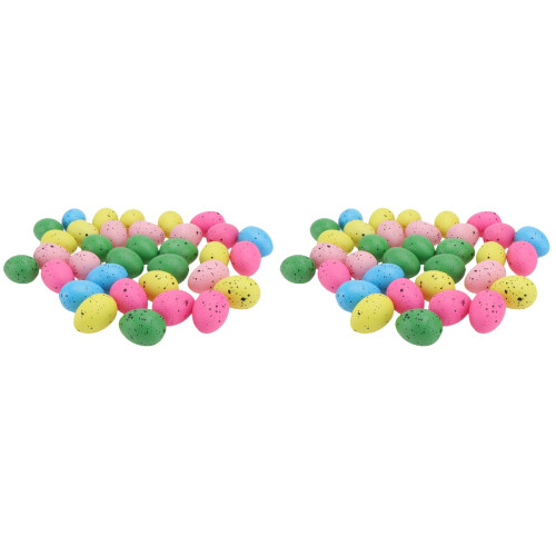 100Stk Simulation Ostereier Kunststoff Ostern Deko Party 1
