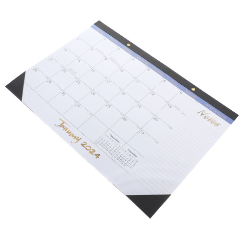 5Stk Goldfarbener Tischkalender Englisch Mit Elegantem Design