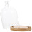 2Stk Transparente Glasblumenhaube, Holzfuß, Langlebig Und 1