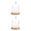 2Stk Transparente Glasblumenhaube, Holzfuß, Langlebig Und 5