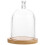 2Stk Transparente Glasblumenhaube, Holzfuß, Langlebig Und 10