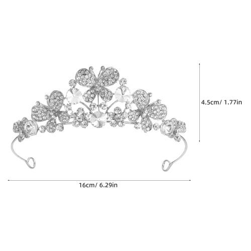 2Stk Leichte Silber Tiara Damen Schmuck Für Party 2