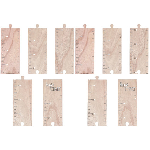2Sets Khaki Wandgroeimeter DIY Maatstaaf Kinderkamer Decor 1