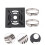 2Sets Robuuste Camera Pole Mount Adapter Van Roestvrij Staal Zwart 9