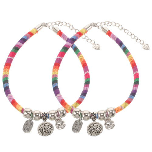 2St - En Hondenhalsband Met Belletjes Ethnisch Stijl Multi