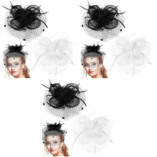 6St Multifunctionele Dames Fascinator Clip Bruids- En Feestmode 2