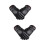 2Pcs Men Touchscreen Gloves Black PU Warm Driving Gloves 7