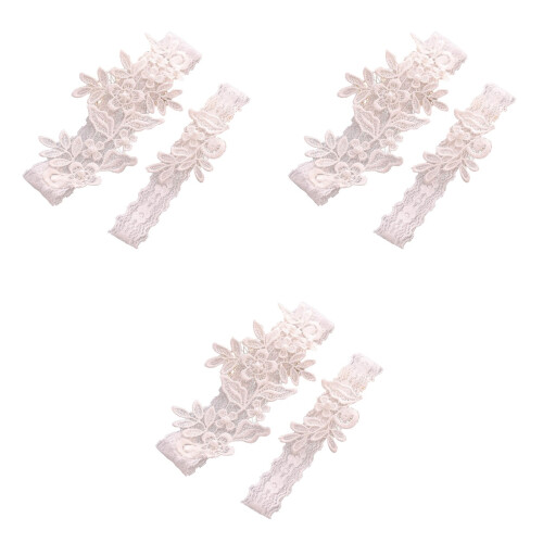 3Paren Classic Wit Bridal Wedding Belt Comfortabel Bruid & Feest 2