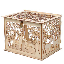 3Stk Khaki Holz Hochzeit Box Design Umweltfreundlich DIY