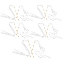 30Stk Weiße Hochzeit Ribbon Wands Mit Glöckchen Für Zeremonien & Party