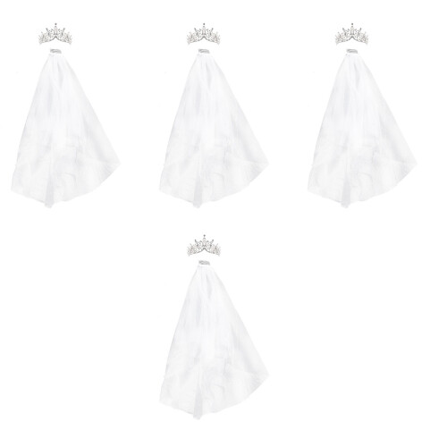 4Sets Alloy Tiara Haarband Bruiloft Hoofddeksel 2
