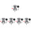5Sets Draagbare Verstelbare Baardagaam Riem En Lizard Bow Tie Set 5