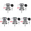 5Sets Draagbare Verstelbare Baardagaam Riem En Lizard Bow Tie Set 2