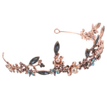 2Stk Mehrfarbige Barock Tiara Hochzeit Brautschmuck Haarreif Damen